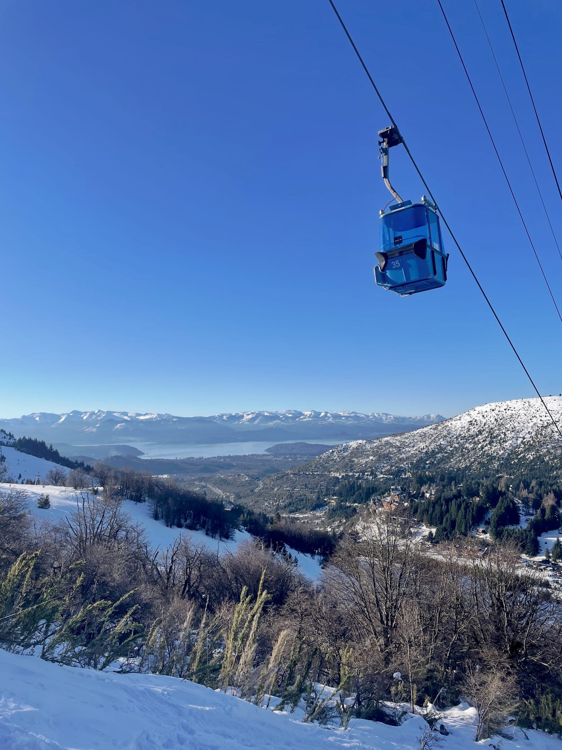 The Cerro Catedral gondola above Bariloche